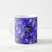 Mug Fleur Iris Violet / Esthétique / Carrelé / (Devant gauche)