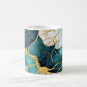 Mug Fleur Japonaise Sarcelle Or (Centre)