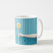 Mug Fleur jaune bleu-clair de Himawari de tournesol (Devant droit)