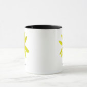 Mug Fleur jaune botanique d'arnica avec le nom (Centre)