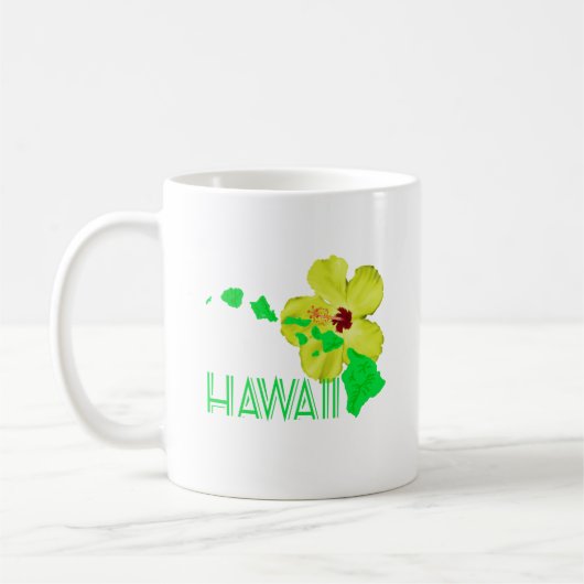 Mug Fleur jaune de ketmie d'îles hawaïennes (Gauche)