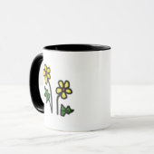 Mug Fleur Jaune Douce Tirée (Devant gauche)