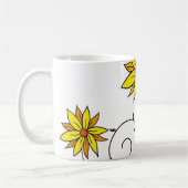 Mug Fleur Jaune Fantaisiste Art Doodle (Gauche)