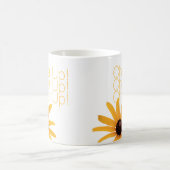 Mug Fleur Jaune Personnalisée Élégante (Centre)