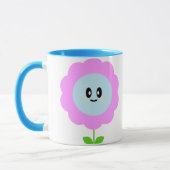 MUG FLEUR KAWAII BLEU VIOLET (Gauche)