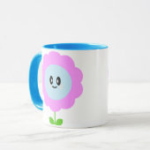 MUG FLEUR KAWAII BLEU VIOLET (Devant gauche)