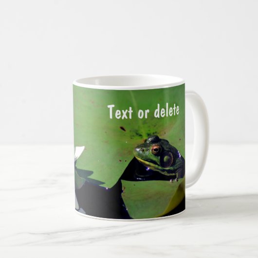 Mug Fleur Lily De Grenouille Et D'Eau Personnalisée (Devant droit)