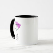 Mug Fleur Lit Rose Personnalisée (Devant gauche)