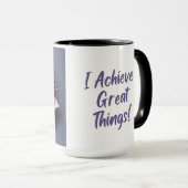 Mug Fleur Lotus Affirmation Je Réalise De Grandes Chos (Devant droit)