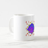 Mug Fleur Lotus Avec Poireaux De Yoga (Devant gauche)