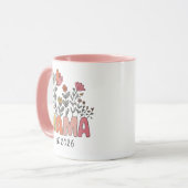 Mug Fleur Mama Est Année Conception Fleur Sauvage (Devant gauche)