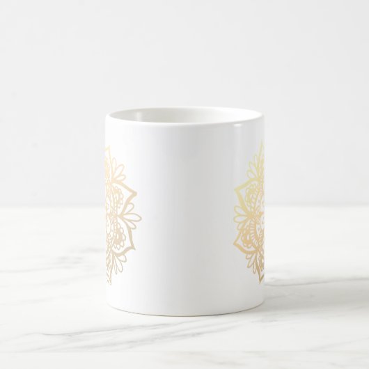 Mug Fleur Mandala d'or (Centre)