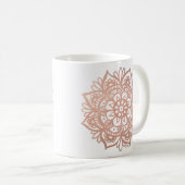 Mug Fleur Mandala rose (Devant droit)