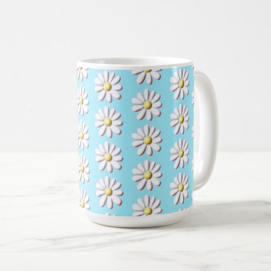 Mug Fleur marguerite 3D (Devant droit)