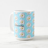 Mug Fleur marguerite 3D (Devant gauche)
