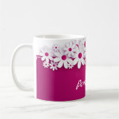 Mug Fleur marguerite blanche Magenta Fleur rose (Gauche)