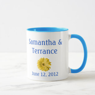 Mug Fleur marguerite jaune personnalisable