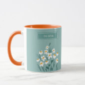 Mug Fleur marguerite moderne personnalisée mignon élég (Gauche)