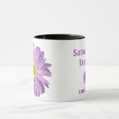 Mug Fleur marguerite pourpre personnalisable (Centre)