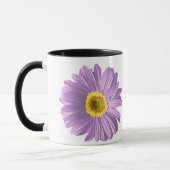 Mug Fleur marguerite pourpre personnalisable (Gauche)