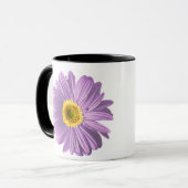 Mug Fleur marguerite pourpre personnalisable (Devant gauche)