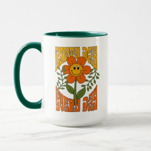 Mug Fleur marguerite rétro des années 70