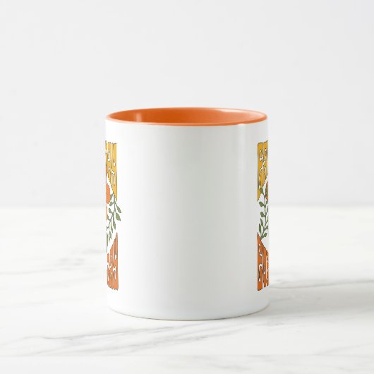 Mug Fleur marguerite rétro des années 70 (Centre)