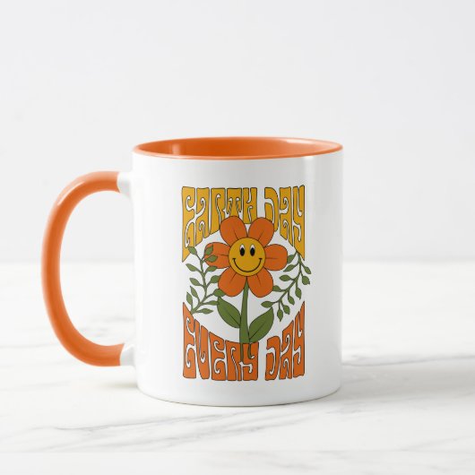 Mug Fleur marguerite rétro des années 70 (Gauche)