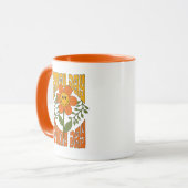 Mug Fleur marguerite rétro des années 70 (Devant gauche)