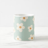Mug Fleur marguerite vert motif couleurs pastel (Centre)