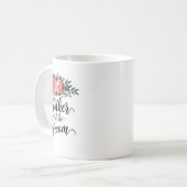 Mug Fleur Mère du marié Shower de mariage Maman de (Devant gauche)