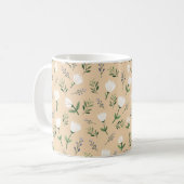 Mug Fleur moderne blanche (Devant gauche)