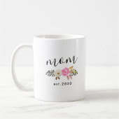 Mug Fleur moderne Fête des Mères personnalisée (Gauche)