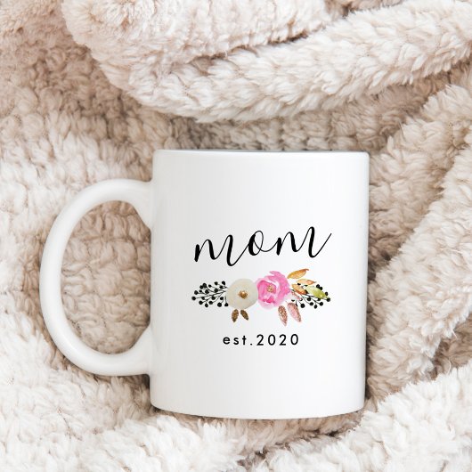 Mug Fleur moderne Fête des Mères personnalisée