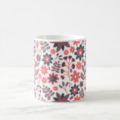 Mug Fleur moderne rouge et noire à deux côtés (Centre)