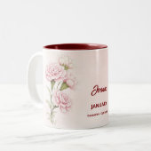 Mug Fleur Mois de Naissance Personnalisée - Carn (Devant gauche)
