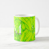 Mug Fleur Monogram Green et Faux Gold (Devant droit)