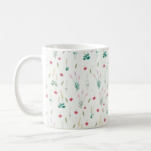 Mug Fleur Motif Printemps Floral Classique (Gauche)