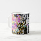 Mug Fleur numérique rose Abstraite - Art Floral modern (Devant gauche)
