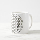 Mug Fleur Of Life 1 - Timbre en argent (Devant droit)