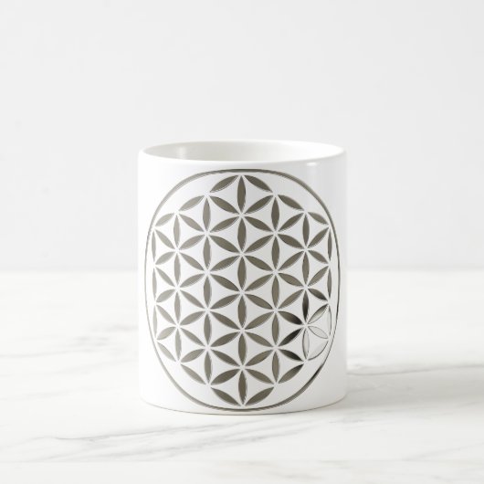 Mug Fleur Of Life 1 - Timbre en argent (Centre)