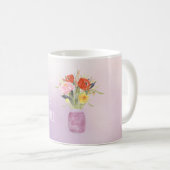 Mug Fleur ombrée de lavande dans un pot (Devant droit)