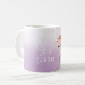 Mug Fleur ombrée de lavande dans un pot (Devant gauche)