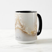 Mug Fleur Or Blanc (Devant droit)