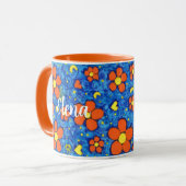 Mug Fleur Orange Dans L'Eau (Devant gauche)