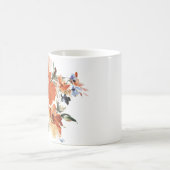 Mug Fleur orange et bleu à l'aquarelle (Centre)