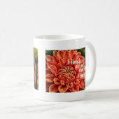 Mug Fleur orange / Famille des amis Dahlia (Devant droit)