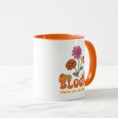 Mug Fleur Où vous êtes planté (Devant droit)