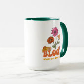 Mug Fleur Où vous êtes planté (Devant droit)