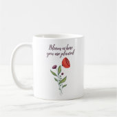 Mug Fleur Où Vous Êtes Plantée Fleurs Sauvages Minimal (Gauche)
